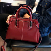 High-Capacity Stitching Handbag Shoulder Bag - Shah S. Sahota